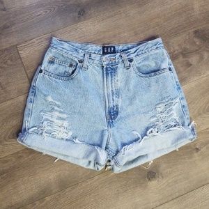 Vintage GAP wedgie look high rise cutoffs